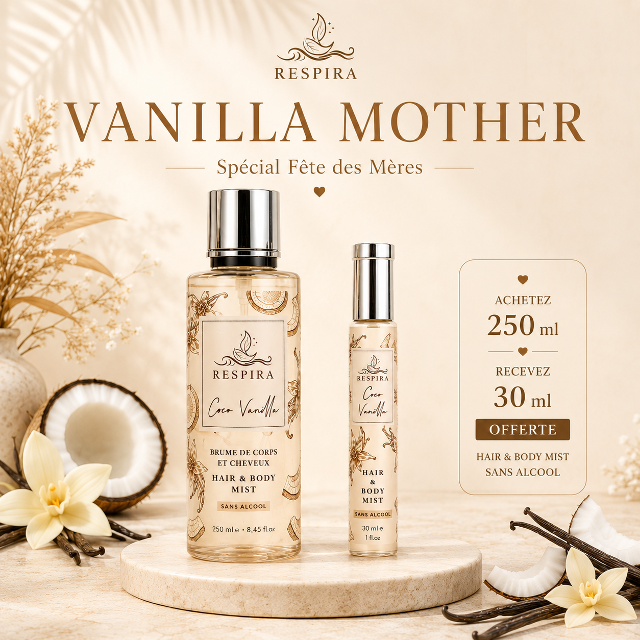 Brume Hair & Body — Coco Vanilla (250 ml)